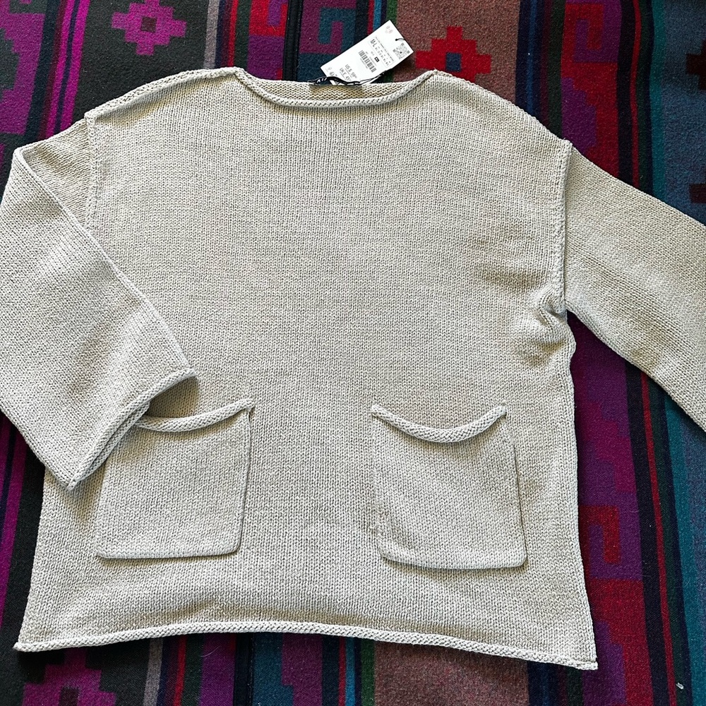 Zara Crew Neck Sweater Soft Knit Classic